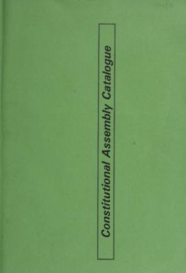 Constitutional Assembly Catalogue