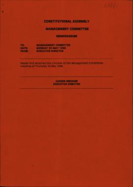 Memorandum: Minutes of the Meeting of 16 May 1996