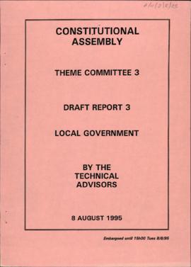 Local Government.  Draft Report 3 by the Technical Advisors