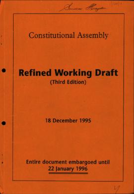 Refined working draft (Third Edition)