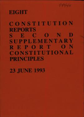 Second supplementary report on constitutional principles