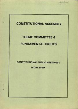 Constitutional public meetings: Ivory Park