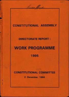 Work Programme 1995 Management Committee: Proposal on Process