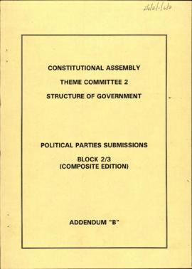 Political parties submissions Block 2/3 (composite edition) Addendum 'B'