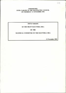 Fifth version of the draft electoral bill