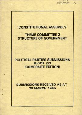 Political parties submissions block 2/3 (composition -edition)