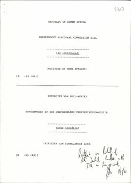 Independent Electoral Commission Bill – [B -93(GA)]