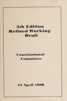 Refined working draft (fifth Edition): Constitutional Committee