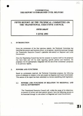 Fifth report