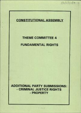 Additional party submissions: Criminal justice right, and Property