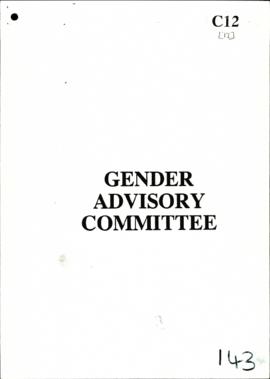 Gender Advisory Committee – Report to Codesa