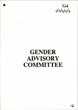 Gender advisory committee – report to Codesa