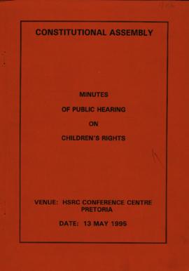 Minutes of Public Hearing on Children's Rights