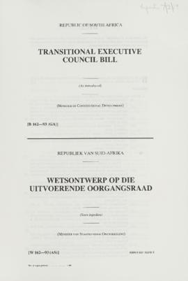 Joint committee amendments to transitional executive council bill – [B162-93 (GA)] – [B162A-93] (...