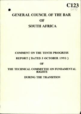 General Council of the Bar of South Africa – Comment on the Tenth Report