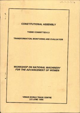 Workshop on National Machinery for the
Advancement of Women