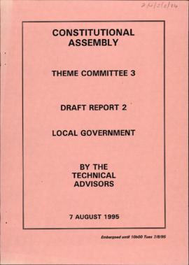 Local Government. Draft Report 2 by the Technical Advisors