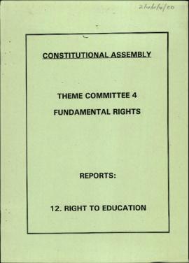 Reports: 12. Right to education