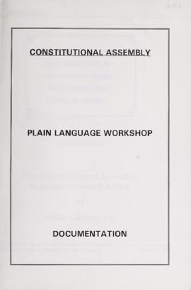 Plain Language Workshop