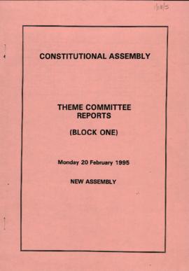 Theme Committee Reports (Block One)