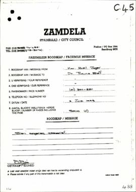 Zamdela City Council – An Input to and a Memorandum Pertaining to the Human Rights Charter with R...
