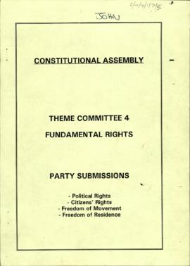 Party submissions on: Political rights, Citizens' rights, Freedom of movement, and Freedom of res...