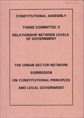 Local Government. The Urban Sector Network: Submission on Constitutional Principles