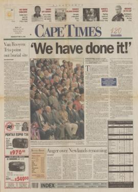 Cape Times: "We have done it"