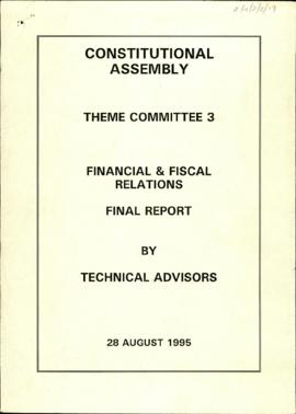 Financial and Fiscal Relations:  Final Report by Technical Advisors