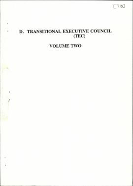 D. Transitional Executive Council (TEC) Volume Two