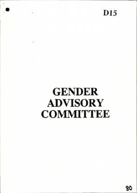 Gender Advisory Committee Report to Codesa