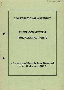Synopsis of submissions 29 received as at 12 January 1995