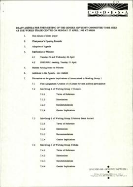 Draft Agenda
