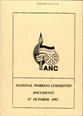 National Working Committee Documents 27 October 1992