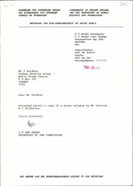 PR 27 re: Preparatory enquiries by the Commission to be held in order to determine the terms of r...