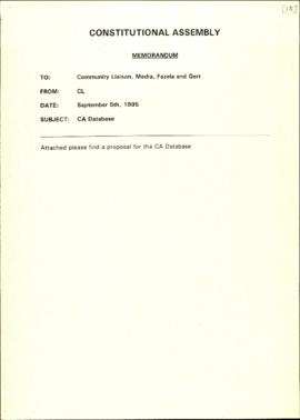 Constitutional Assembly Memorandum