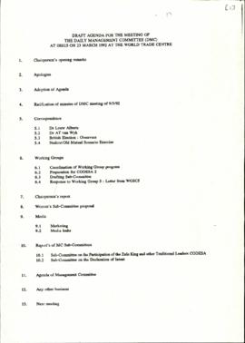 Draft agenda for the meeting