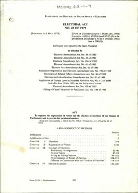 Electoral Act No. 45 of 1979