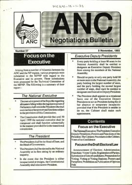 ANC Negotiations Bulletin Number 37