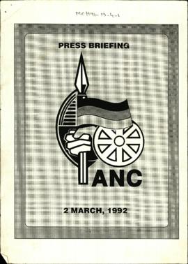 Press Briefing 1 March, 1992