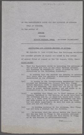 Regina versus Ronald Michael Segal: Additional and Amended Grounds of Appeal [and related documents]