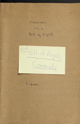 Bill of Rights Comments, Article 1.1, 5.11,10, Suggestions for incorporation, OLGA Draft
