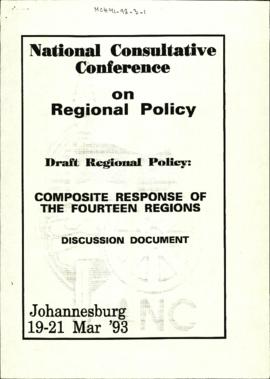 Draft Regional Policy : Composite Response of the Fourteen Regions