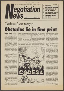 Negotiation News No 1: Codesa 2 on target: Obstacles lie in fine print