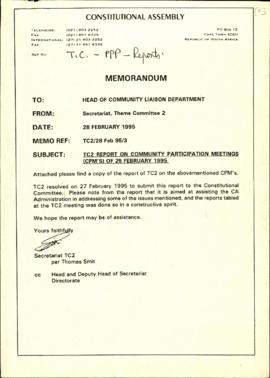 Constitutional Assembly Memorandum Theme Committee 2