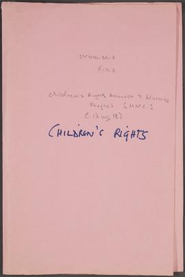 Children's Rights Research and Advocacy Project (U.W.C).