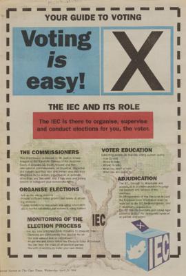 Your Voting Guide - Voting is easy! - The IEC and its Role