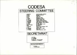 Structure for CODESA 1, detailing members of Steering Committee, Secretariat, Management – attach...