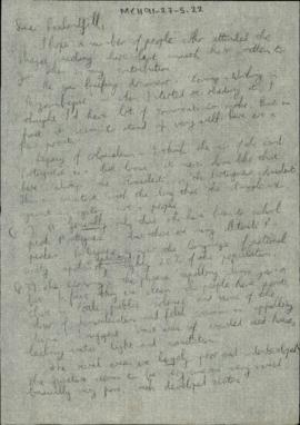 Handwritten letter from Albie to Paul and Jill