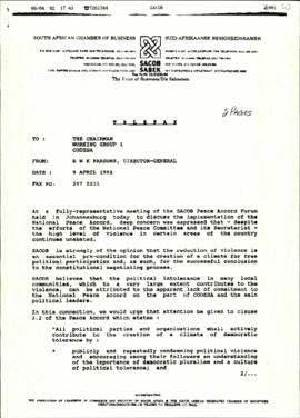 SA Chamber of Business: On Violence